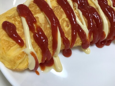 手軽にハムチーズオムレツ